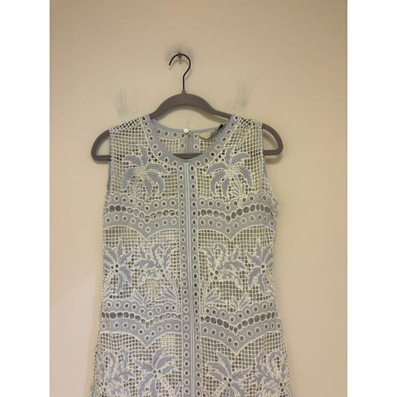 Label Ritu Kumar Blue Embroidered Lace Dress Size Small - Picture 3 of 5
